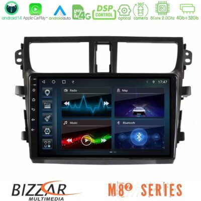 VL Garage - Bizzar M8² Series 8Core Android14 4+32GB Suzuki Celerio 2014-2020 Navigation Multimedia Tablet 9″ Με Carplay & Android Auto - VL-U-M82-SZ0537