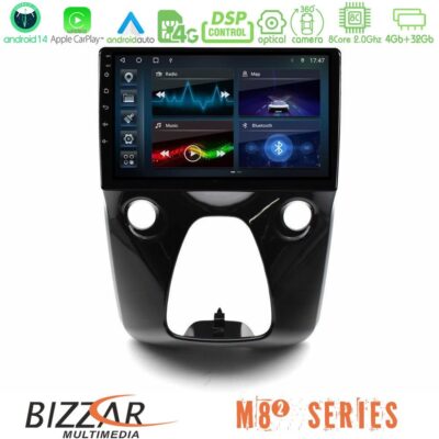 VL Garage - Bizzar M8² Series 8Core Android14 4+32GB Toyota Aygo | Citroen C1 | Peugeot 108 Navigation Multimedia 10" Με Carplay & Android Auto - VL-U-M82-TY1560