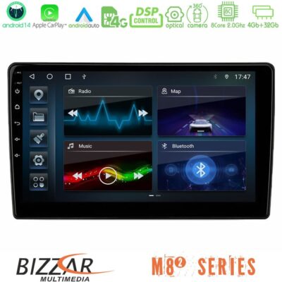 VL Garage - Bizzar M8² Series 8Core Android14 4+32GB Ford Universal Navigation Multimedia Tablet 9" Με Carplay & Android Auto - VL-U-M82-FD148N
