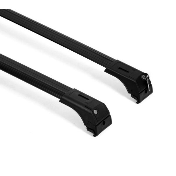 ΜΠΑΡΕΣ ΟΡΟΦΗΣ ΓΙΑ ΧΑΜΗΛΕΣ ΓΙΑ RAISED RAILS 135CM ΜΑΥΡΕΣ ΑΛΟΥΜΙΝΙΟΥ ΜΕ ΚΛΕΙΔΙ 2ΤΕΜ - Image 2