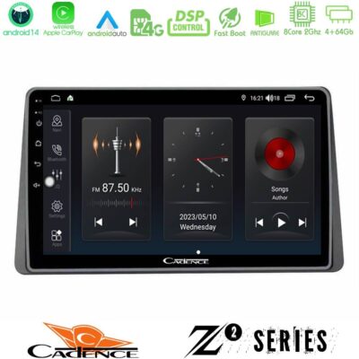 VL Garage - Cadence Z2 Series 8Core Android14 4+64GB Renault Arkana 2019-> Navigation Multimedia Tablet 10" Με Carplay & Android Auto Με Carplay & Android Auto - VL-U-Z2-DC1127
