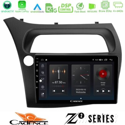 VL Garage - Cadence Z2 Series 8Core Android14 4+64GB Honda Civic Hatchback 2006-2011 Navigation Multimedia Tablet 9" Με Carplay & Android Auto - VL-U-Z2-HD0942