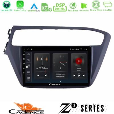 VL Garage - Cadence Z2 Series 8Core Android14 4+64GB Hyundai i20 2018-2020 Navigation Multimedia Tablet 9" Με Carplay & Android Auto - VL-U-Z2-HY1961