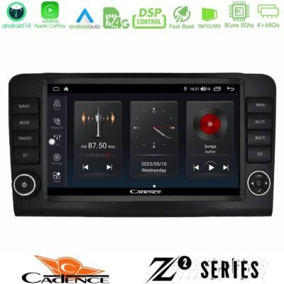 VL Garage - Cadence Z2 Series 8Core Android14 4+64GB Mercedes ML/GL Class W164 2006-2011 Navigation Multimedia Tablet 9" Με Carplay & Android Auto (OEM Look) - VL-U-Z2-MB1851