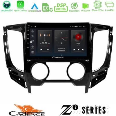 VL Garage - Cadence Z2 Series 8Core Android14 4+64GB Mitsubishi L200 2016-> & Fiat Fullback (Manual A/C) Navigation Multimedia Tablet 9" Με Carplay & Android Auto - VL-U-Z2-MT0620