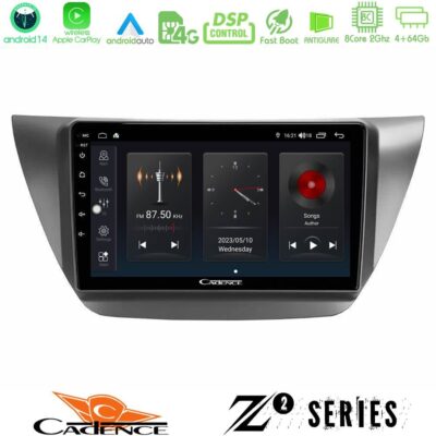 VL Garage - Cadence Z2 Series 8Core Android14 4+64GB Mitsubishi Lancer 2004 – 2008 Navigation Multimedia Tablet 9" Με Carplay & Android Auto - VL-U-Z2-MT608