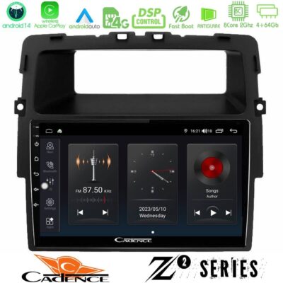VL Garage - Cadence Z2 Series 8Core Android14 4+64GB Renault/Nissan/Opel Navigation Multimedia Tablet 10" Με Carplay & Android Auto - VL-U-Z2-RN1338