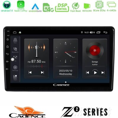 VL Garage - Cadence Z2 Series 8Core Android14 4+64GB Opel Combo/Vectra /Vivaro/Agila Navigation Multimedia Tablet 10" Με Carplay & Android Auto - VL-U-Z2-RN1723