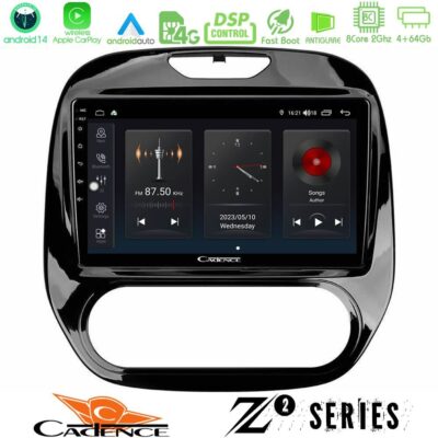 VL Garage - Cadence Z2 Series 8Core Android14 4+64GB Renault Captur 2013-2019 (Manual AC) Navigation Multimedia Tablet 9" Με Carplay & Android Auto - VL-U-Z2-RN748M