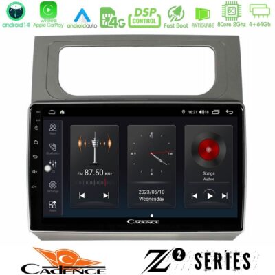 VL Garage - Cadence Z2 Series 8Core Android14 4+64GB VW Touran 2011-2015 Navigation Multimedia Tablet 10" Με Carplay & Android Auto - VL-U-Z2-VW1002