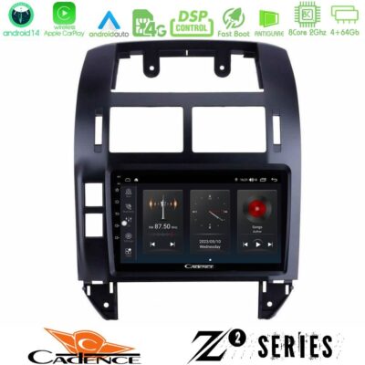 VL Garage - Cadence Z2 Series 8Core Android14 4+64GB VW Polo 2002-2009 Navigation Multimedia Tablet 9" Με Carplay & Android Auto - VL-U-Z2-VW1229