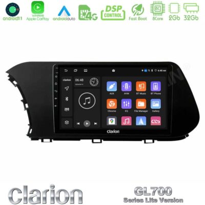 VL Garage - Clarion GL700 Lite Series 8Core Android11 2+32GB Hyundai i20 2021-2023 Navigation Multimedia Tablet 9" Με Carplay & Android Auto - VL-U-G72L-HY1043