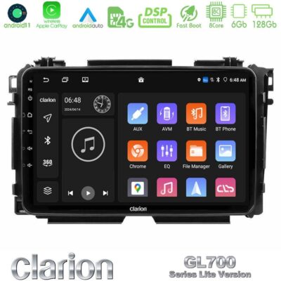 VL Garage - Clarion GL700 Lite Series 8Core Android11 6+128GB Honda HR-V Navigation Multimedia Tablet 9" Με Carplay & Android Auto - VL-U-G76L-HD0285