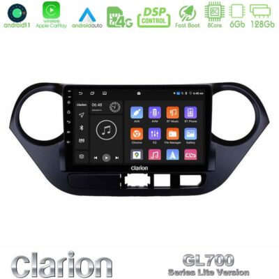 VL Garage - Clarion GL700 Lite Series 8Core Android11 6+128GB Hyundai i10 2014-2020 Navigation Multimedia Tablet 9" Με Carplay & Android Auto - VL-U-G76L-HY0506