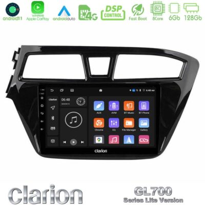 VL Garage - Clarion GL700 Lite Series 8Core Android11 6+128GB Hyundai i20 2014-2018 Navigation Multimedia Tablet 9" Με Carplay & Android Auto - VL-U-G76L-HY1143