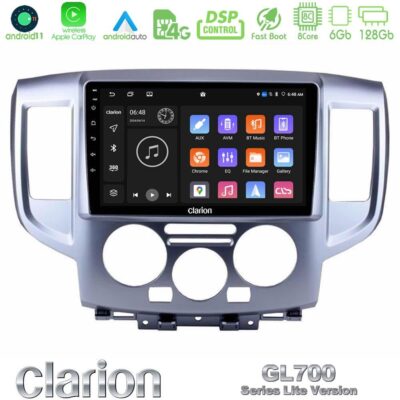 VL Garage - Clarion GL700 Lite Series 8Core Android11 6+128GB Nissan NV200 Navigation Multimedia Tablet 9" Με Carplay & Android Auto - VL-U-G76L-NS391