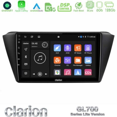 VL Garage - Clarion GL700 Lite Series 8Core Android11 6+128GB Skoda Fabia 2015-2021 Navigation Multimedia Tablet 9" Με Carplay & Android Auto - VL-U-G76L-SK0150