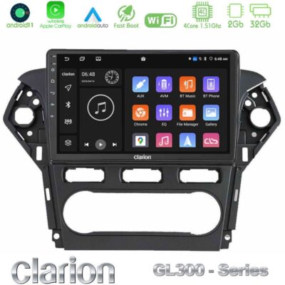 VL Garage - Clarion GL300 Series 4Core Android11 2+32GB Ford Mondeo 2011-2014 Navigation Multimedia Tablet 10" Με Carplay & Android Auto - VL-U-GL3-FD0920