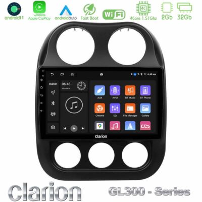 VL Garage - Clarion GL300 Series 4Core Android11 2+32GB Jeep Compass 2012-2016 Navigation Multimedia Tablet 10" Με Carplay & Android Auto - VL-U-GL3-JP0076