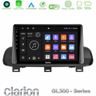 VL Garage - Clarion GL300 Series 4Core Android11 2+32GB Nissan Qashqai J12 & X-Trail T33 Navigation Multimedia Tablet 10" Με Carplay & Android Auto - VL-U-GL3-NS2114