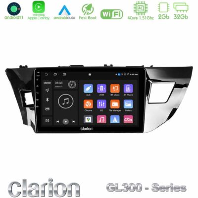 VL Garage - Clarion GL300 Series 4Core Android11 2+32GB Toyota Corolla 2014-2016 Navigation Multimedia Tablet 10" Με Carplay & Android Auto - VL-U-GL3-TY0008