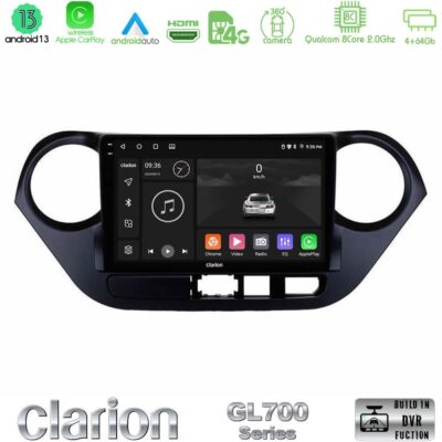 VL Garage - Clarion GL700 Series 8Core Android13 4+64GB Hyundai i10 2014-2020 Navigation Multimedia Tablet 9" Με Carplay & Android Auto - VL-U-GL7-HY0506