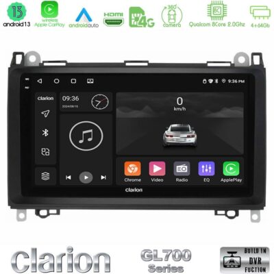 VL Garage - Clarion GL700 Series 8Core Android13 4+64GB Mercedes A/B/Vito/Sprinter Class Navigation Multimedia Tablet 9" Με Carplay & Android Auto - VL-U-GL7-MB0759