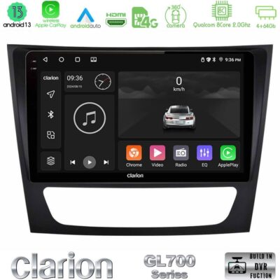 VL Garage - Clarion GL700 Series 8Core Android13 4+64GB Mercedes E Class / CLS Class Navigation Multimedia Tablet 9" Με Carplay & Android Auto - VL-U-GL7-MB0760