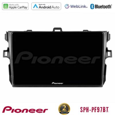 VL Garage - Pioneer SPH-PF97BT Series Toyota Corolla 2007-2012 Multimedia Station 9" (Tablet Style) Με Carplay & Android Auto - VL-U-SPH-TY0502
