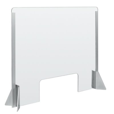 VL Garage - ΠΡΟΣΤΑΤΕΥΤΙΚΟ ΔΙΑΧΩΡΙΣΤΙΚΟ ΤΖΑΜΙ PLEXIGLASS 3mm 66x56cm ΜΕ ΤΡΥΠΑ ΚΑΙ ΒΑΣΕΙΣ ΣΤΗΡΙΞΗΣ ΑΛΟΥΜΙΝΙΟΥ - VL-L6693.1