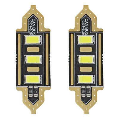 VL Garage - ΛΑΜΠΑΚΙΑ ΠΛΑΦΟΝΙΕΡΑΣ 39mm 12V 5.600K 3xSMD 5730 LED AMIO - 2 ΤΕΜ. - VL-01450